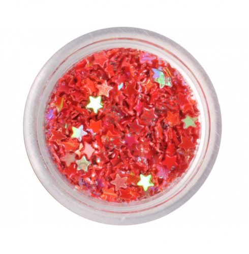 Stelute Rosu din plastic pentru Nail Art de la Diamond Nails