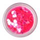 Flitter Nail Art Roz Inchis - holograme