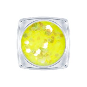 Flitter Nail Art Galben - holograme