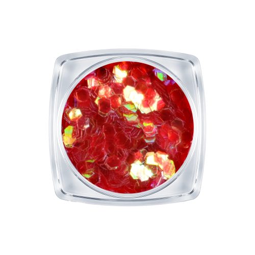 Flitter Nail Art Rosu - holograme