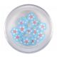 Flori cauciucate albastru light de la Diamond Nails