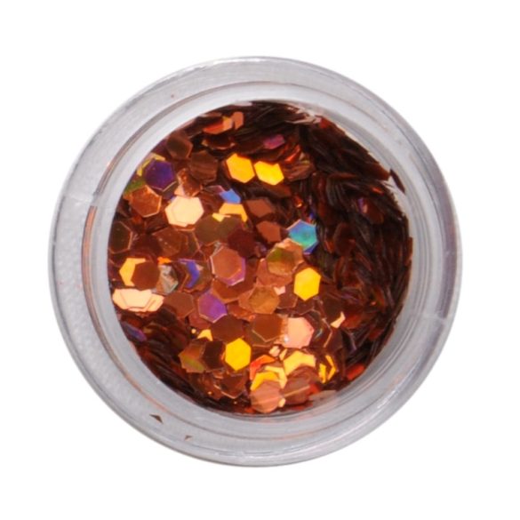Flitter Nail Art Mare Bronz