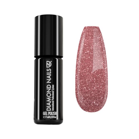 Gel lac - DN102 - Rosegold cu sclipici