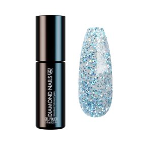 Diamond Nails ojă semipermanentă Iasomie Sclipitoare DN103 7ml cu nuanță turcoaz și efect strălucitor