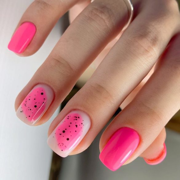 Gel Lac Roz pentru Unghii False - DN048 - Roz neon