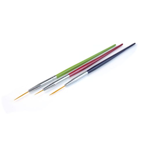 Set pensula Nail Art - 3 buc- Colorate - Diamond Nails