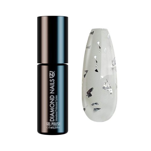Diamond Nails Gel Lac - Argintiu cu Particule - DN111 - 7ml - Fără HEMA