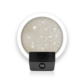 Diamond Nails Gel colorat - Sampanie Cu Sclipici - #136 - 5g