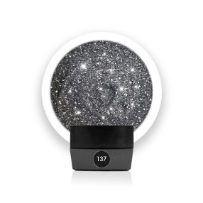 Diamond Nails Gel color argintiu cu sclipici 137