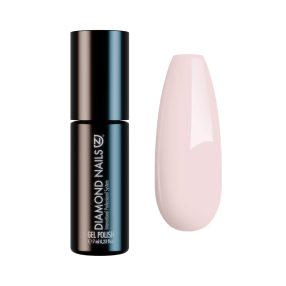 Unghii cu gel roz perfect realizate cu gel lac roz perlat de la Diamond Nails. 1