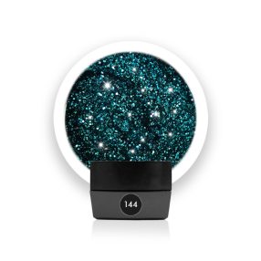 Gel color verde cu sclipici 144