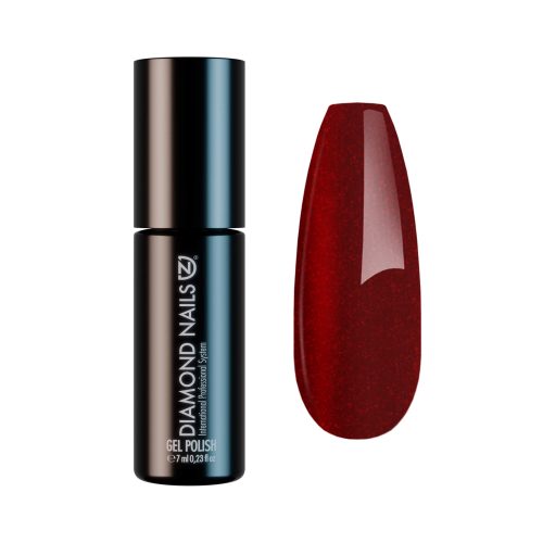 Diamond Nails ojă semipermanentă Roșu de Vin Meta DN168 7ml cu efect metalic elegant și intens