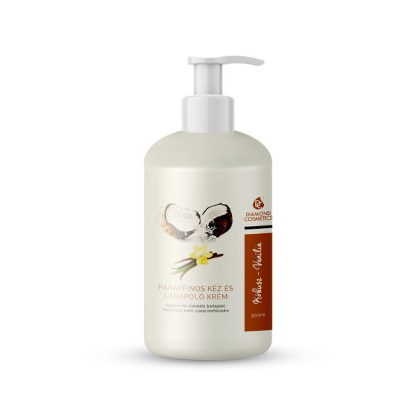 Cremă pentru măini și picioare cu parafină-Vanilie-Cocos -500 ml