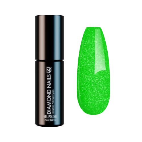 Diamond Nails ojă semipermanentă Cariocă Verde Neon Sclipitor DN189 7ml cu efect vibrant și strălucitor