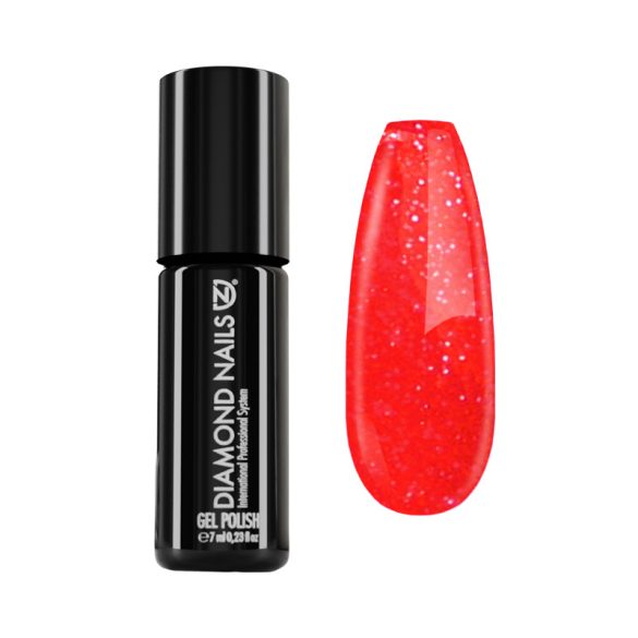 Gel Lac -DN192-Pink portocaliu neon sclipitor