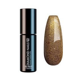 Diamond Nails Gel Lac - Sclipici Auriu-Ochre - DN118 - 7ml - fără HEMA