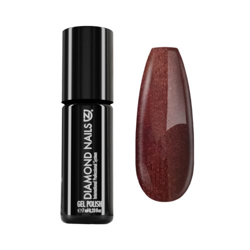 1. Gel lac brun ciocolatiu sidefat DN206 profesional cu uscare rapida de la Diamond Nails.