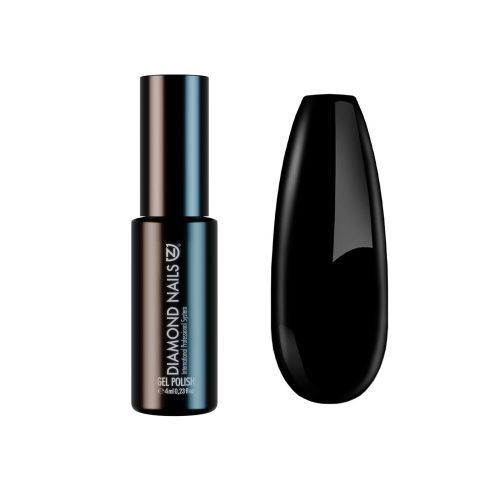 Diamond Nails ojă semipermanentă negru de abanos DN004 4ml fără HEMA pentru manichiură elegantă