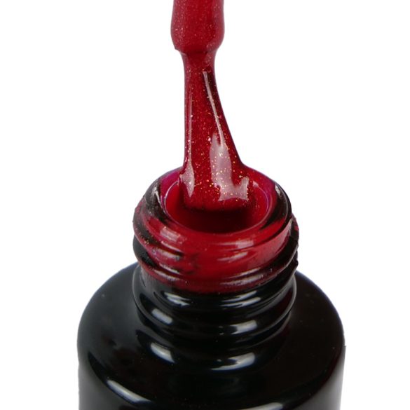 Gel Lac - 4 ml DN136 - Roșu de Crăciun cu sclipici fine