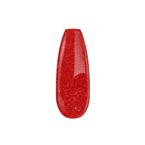 Gel Lac - 4 ml DN104 - Roșu de Crăciun cu sclipici - Pensula nouă!