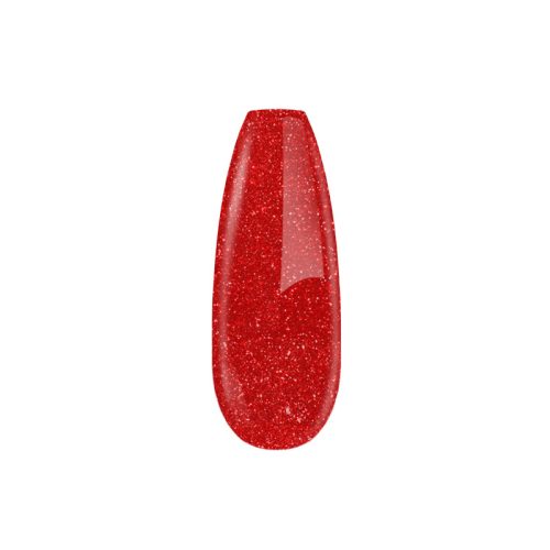 Gel Lac 4ml - DN104 - Roșu de Crăciun cu sclipici - Pensula nouă!