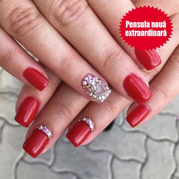 Gel Lac - 4 ml DN132 - Roșu închis - Pensula nouă!