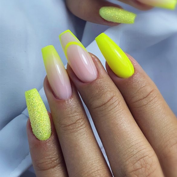 Gel Lac 4 ml - DN149 - Galben Neon - Pensula nouă!