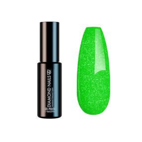 Diamond Nails Gel Lac - Cariocă verde neon sclipitor - DN189 - 4ml - fără HEMA