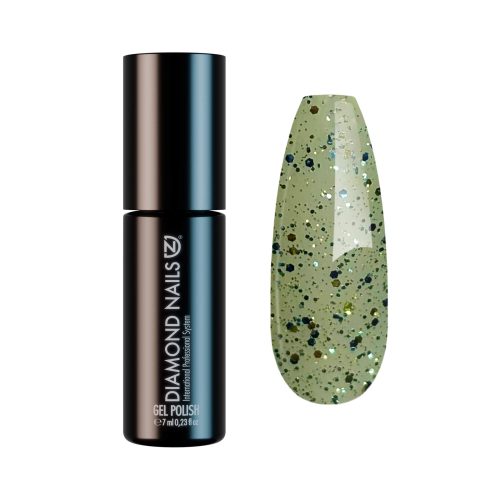 Diamond Nails ojă semipermanentă Sparkling Verde DN232 7ml cu efect strălucitor și nuanță vibrantă