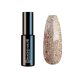 Diamond Nails Gel Lac - Rose Gold cu sclipici mari - DN227 - 4ml