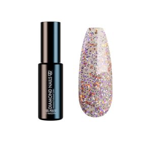 Diamond Nails Gel Lac - Sparkling Mov Deschis Sclipitor - DN228 - 4ml - fără HEMA