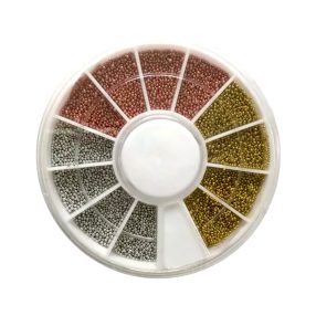 Disc cu mărgele /argintiu, bronz,auriu/