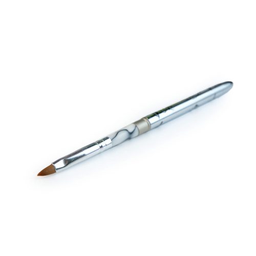 Pensulă gel nr. 4 cu toc metalic floral pentru construcția unghiilor – Diamond Nails