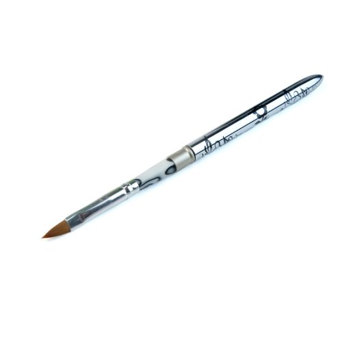 Pensulă Gel Nr. 6 cu Toc Metalic Floral – Diamond Nails
