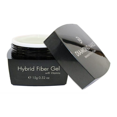 Gel hybrid cu vitamine si fibra de sticla alb laptos de la Diamond Nails.