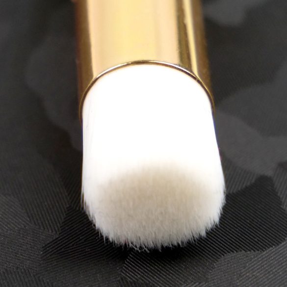 Pensulă curățare gene fir cu șampon - negru, mini  (păr alb)
