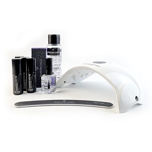Set gel lac pentru începători cu lampă UV LED SUNX35 24W – Diamond Nails