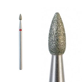 Freza diamant Small Flame 2 Fină pentru îndepărtarea controlată a cuticulei și curățarea delicată a marginilor unghiei