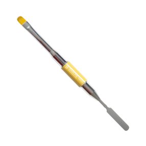 Pensulă pentru Polygel (cu două capete, galbenă)