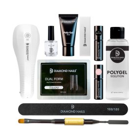 Diamond Nails Kit polygel cu lampa UV/LED SUNx36 10W Diamond Nails Kit polygel cu lampa UV/LED SUNx36 10W