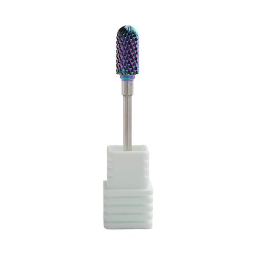 Freza carbură - cilindru rotunjit - mediu (multicolor) - Diamond Nails