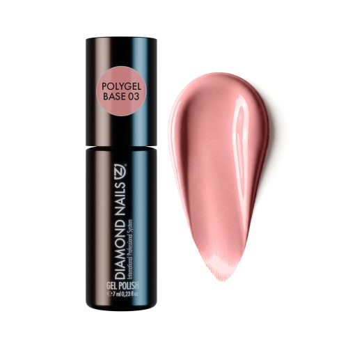 Diamond Polygel Base 03, Roz,  Fără HEMA 