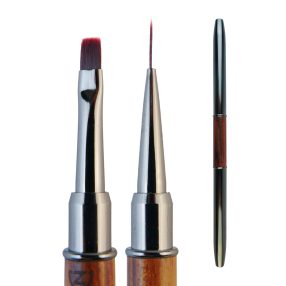 Pensulă gel și de decor – maro, dreaptă – Diamond Nails