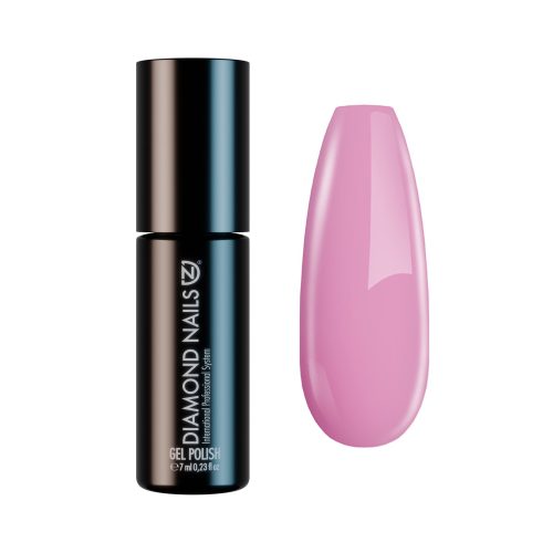 1. Unghii roz realizate cu gel lac roz lila DN010 de la Diamond Nails