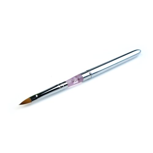 Pensulă porțelan conică nr. 4 cu toc metalic – Diamond Nails